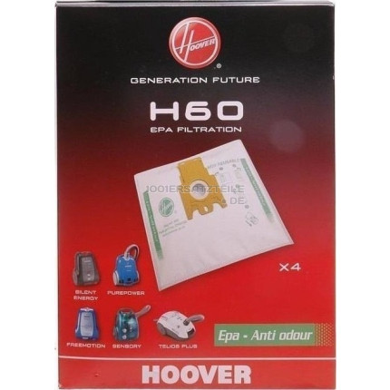 4X PURE HEPA STAUBBEUTEL MIT GERUCHSSTOP EINLAGE