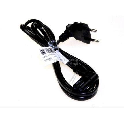 EURO-NETZKABEL GEWINKELT, 250V-2,5A, 1,55MTR. SCHWARZ