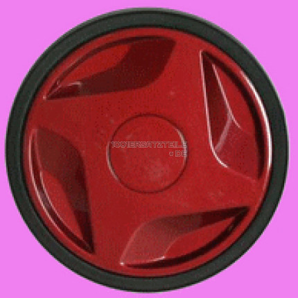 Rad + zierkappe rot